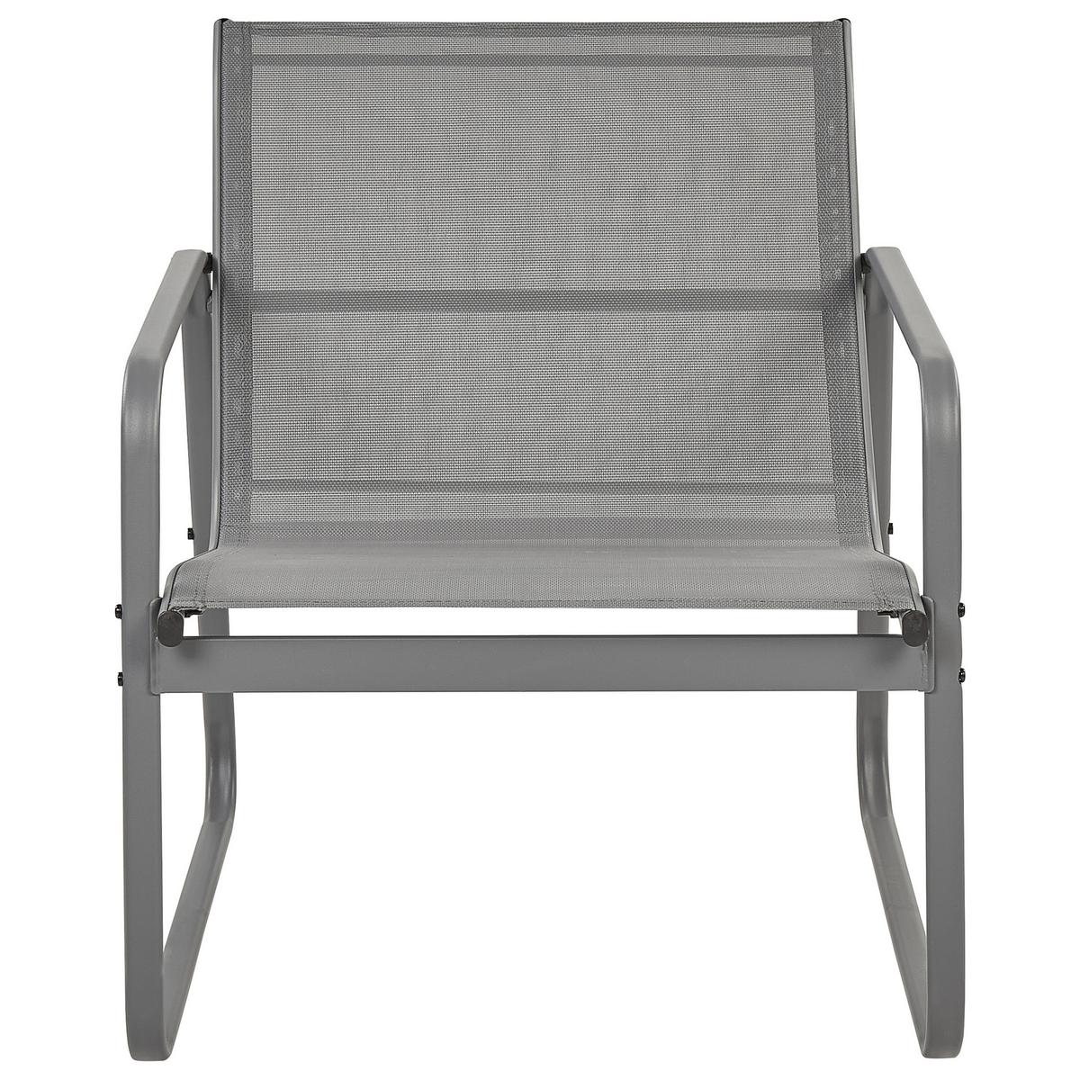 LOUNGE SET 4-Sitzer Metal grau Barrea - Grau, Metall - Beliani
