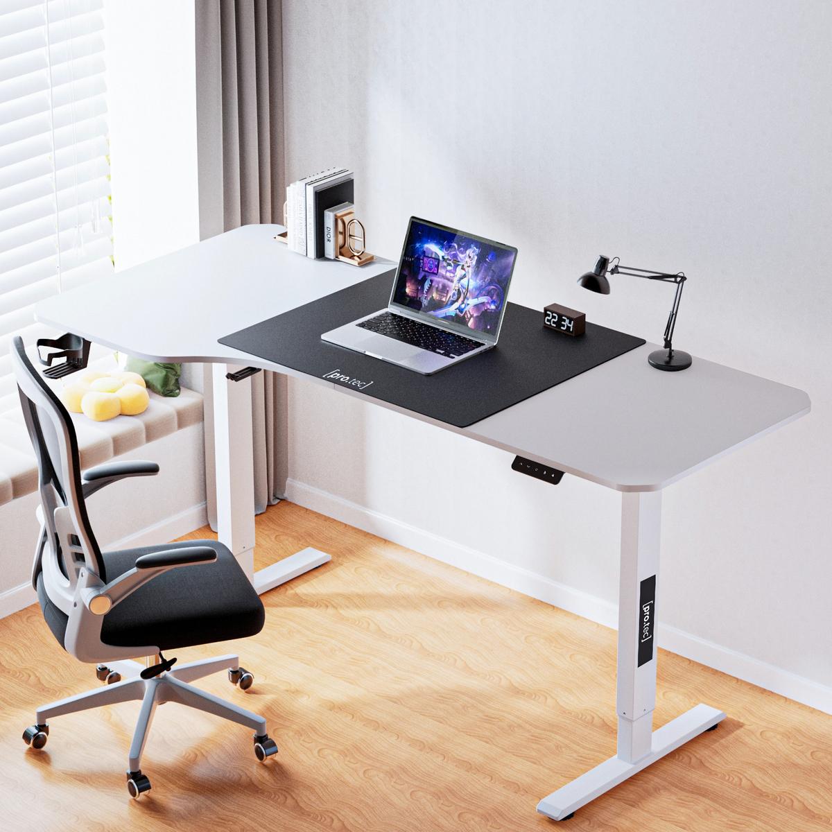 VERSTELLBARER TISCH Stryn - Weiß, Holzwerkstoff/Metall (75/160/117cm) - pro.tec