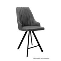THEKENSTUHL drehbar (6er-Set) Diannah 52x108x60 Schwarz/Grau - Schwarz/Grau, Kunststoff (60/108/52cm) - 58aufmkessel