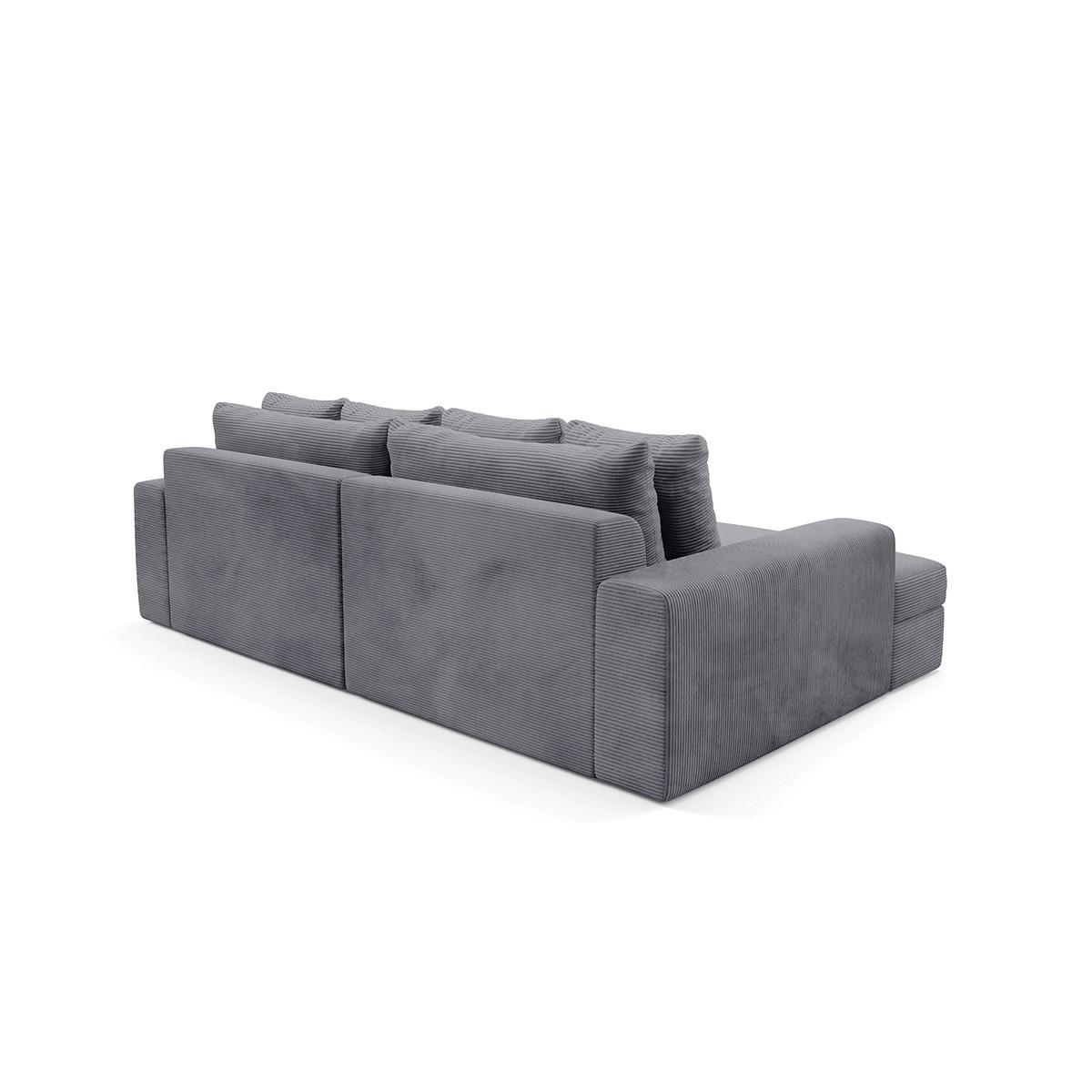 ECKSOFA Paola 3 Sitzplätze Hellgrau - Grau, Holz (272/167cm) - Petits-meubles