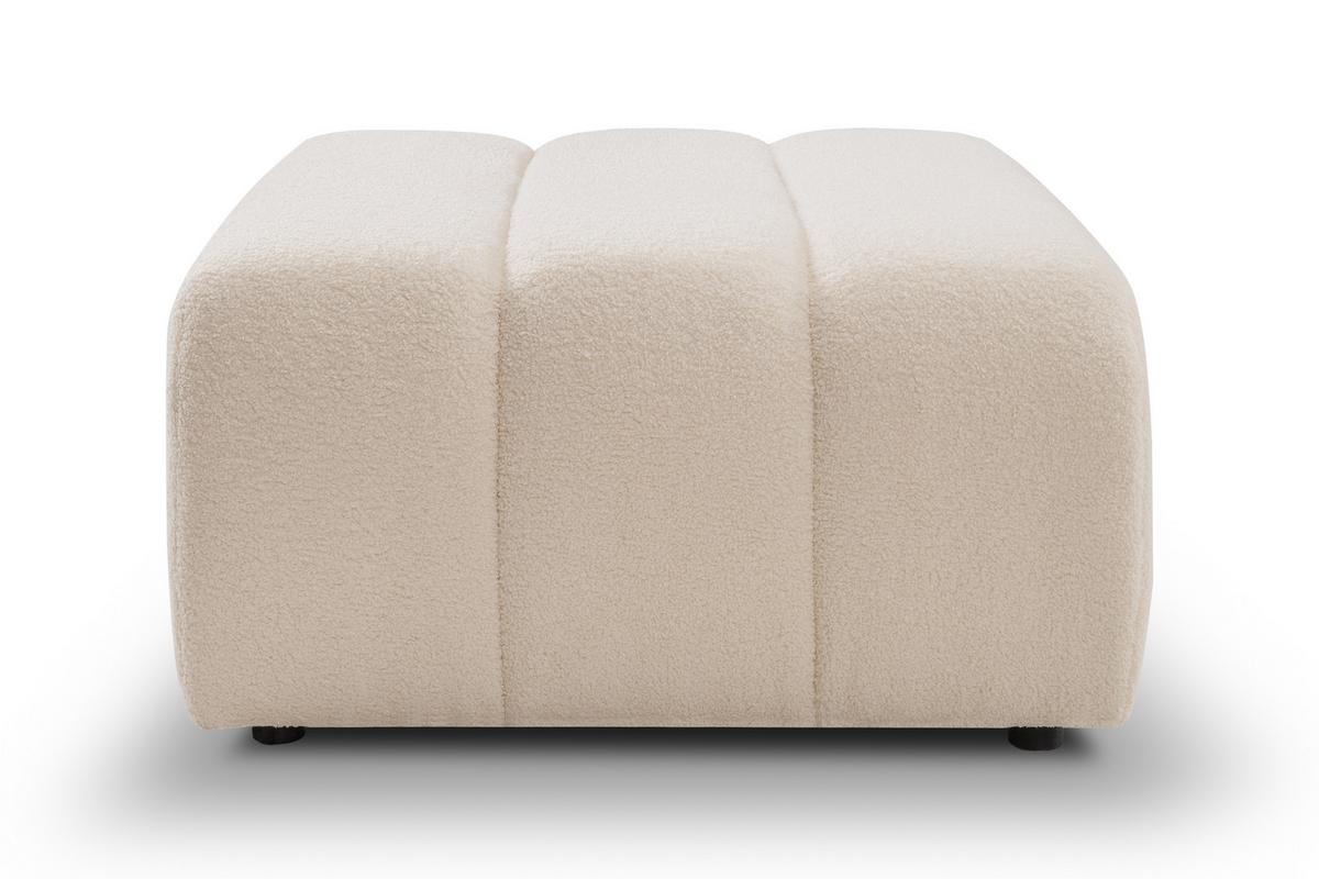POLSTERHOCKER GIOIA Modern Sitzhocker, Fußhocker Creme - Creme, Holzwerkstoff/Kunststoff (75/41/82cm) - MASSENO