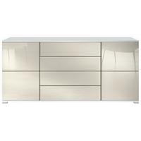 SIDEBOARD Rova Creme Hochglanz - Creme, Holzwerkstoff (166.5/75.5/35cm) - Vladon