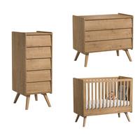 BABYZIMMER 3-teilig Eiche - Braun, Holzwerkstoff (125/103/65cm) - Petits-meubles