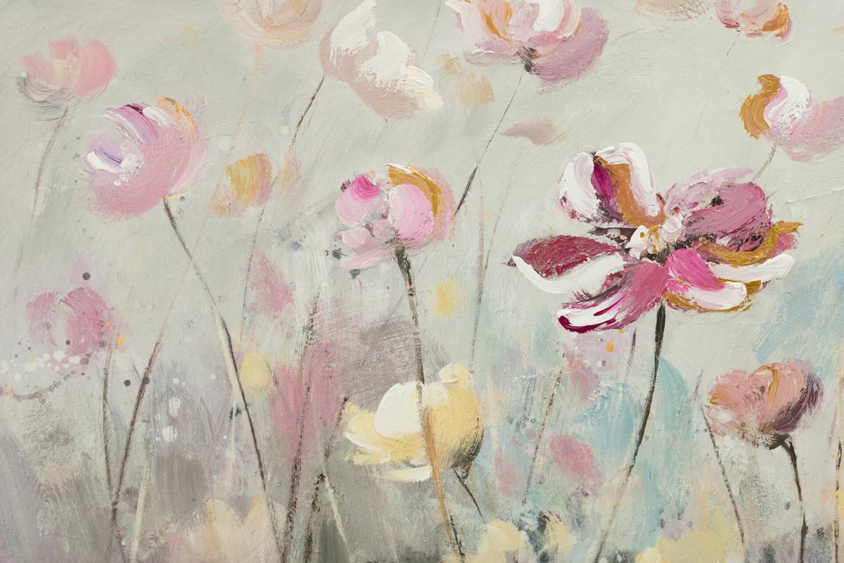 ACRYLBILD HANDGEMALT 150/50 cm - Pink, Holz/Textil (150/50cm) - KUNSTLOFT