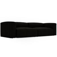 SOFA 240/85/80 Schwarz Landi - Schwarz, Kunststoff/Textil (240/85/80cm) - Graingold