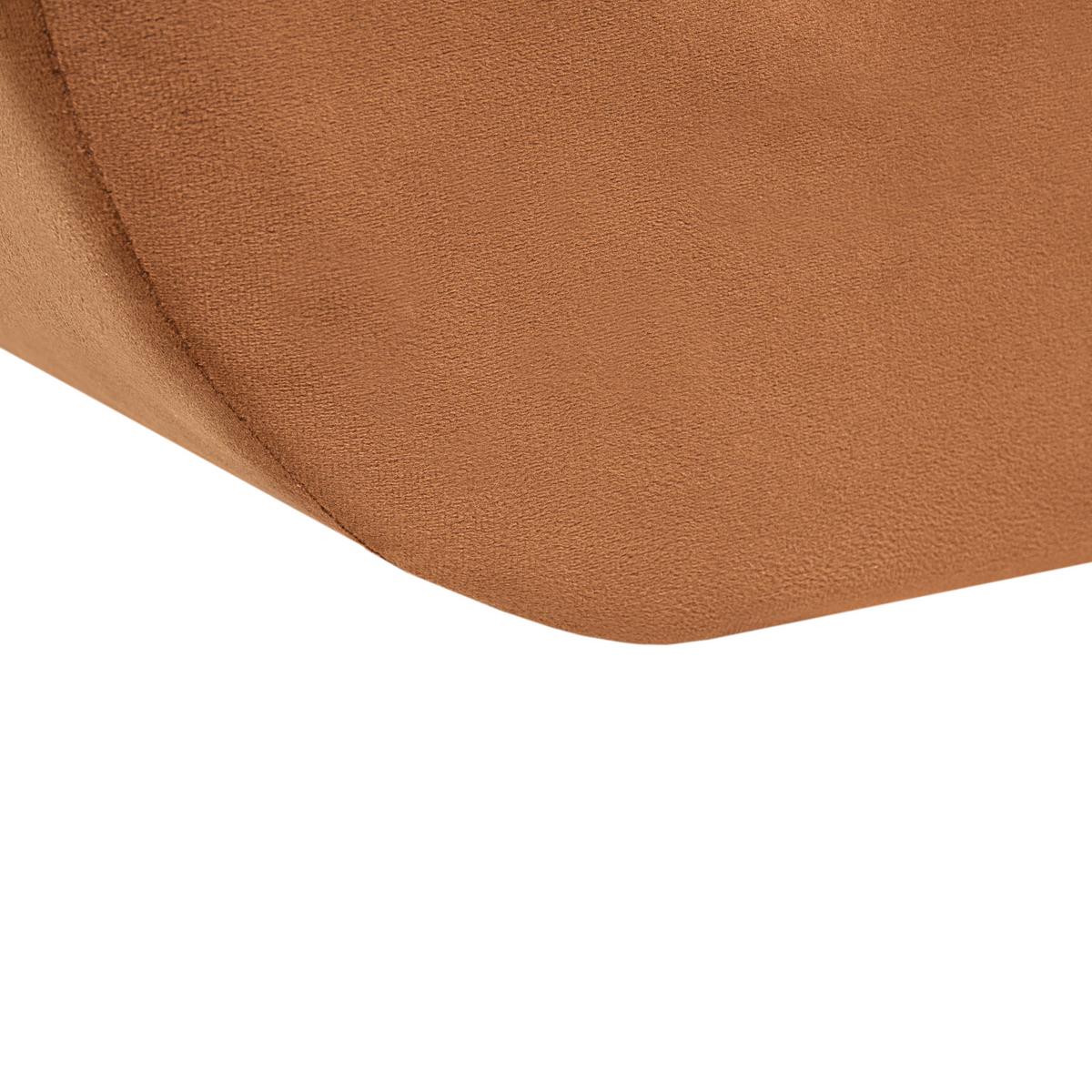 POUF Samtstoff Goldbraun Arcadia - Goldfarben, Textil (45/48/50cm) - Beliani