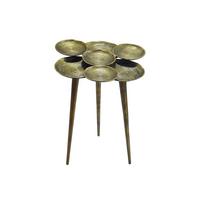 BEISTELLTISCH CARMONA, Aluminium, mit Ablagen, Gold, Ø 46 x 55 cm - Goldfarben, Metall (46/46/55cm) - KADIMA DESIGN