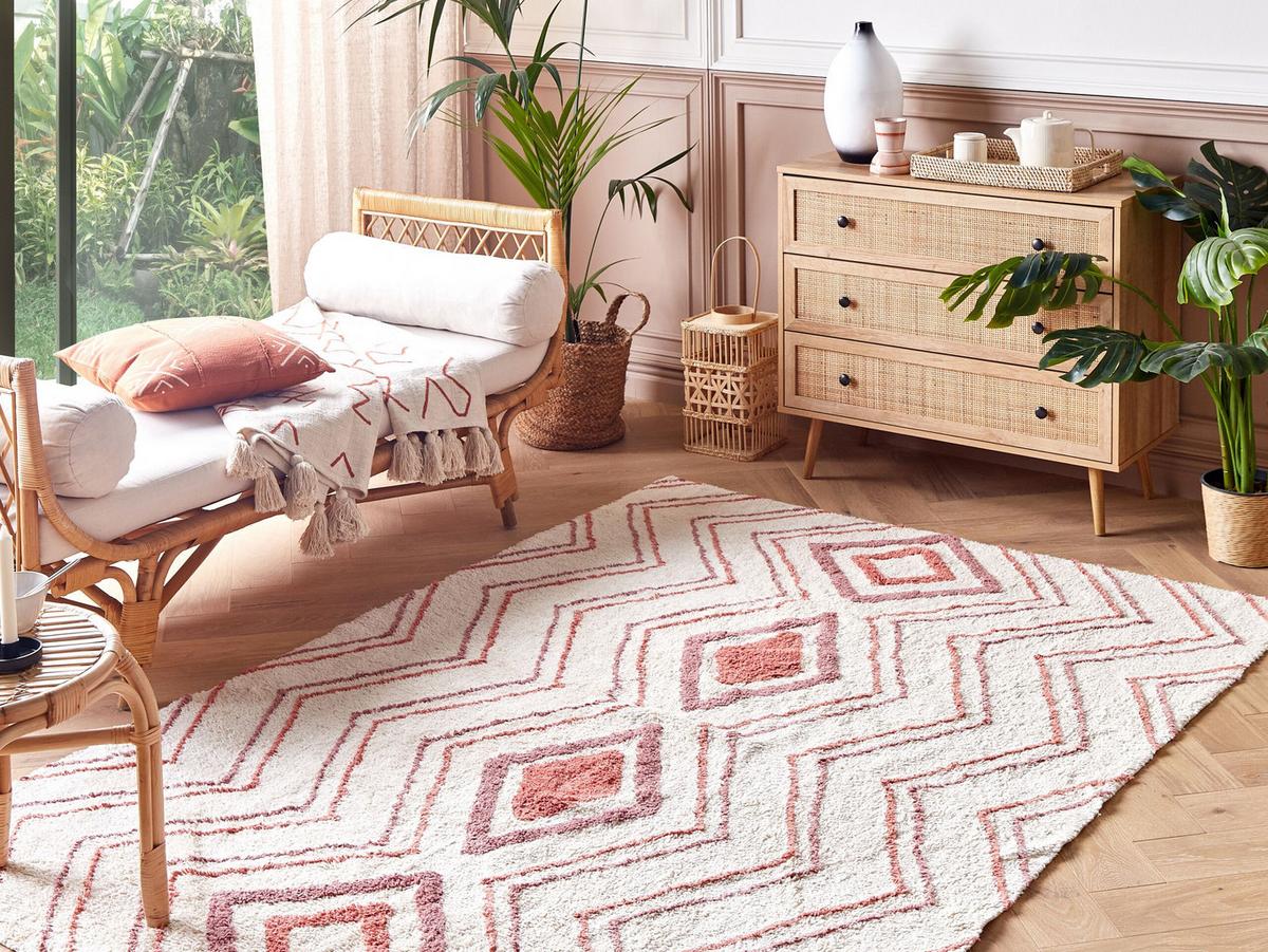 KURZFLOR-TEPPICH Kastamonu 230/160 cm - Beige, Textil (160/230cm) - Beliani