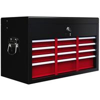 WERKZEUGKASTEN, Werkzeugkoffer ohne Werkzeug, mit 6 Schubladen, Schloss - Rot, Metall (26/34/60cm) - HOMCOM