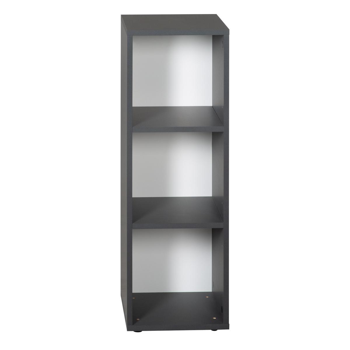 SEITENREGAL anthrazit - Anthrazit, Holzwerkstoff (30.5/90.5/32cm) - Roba
