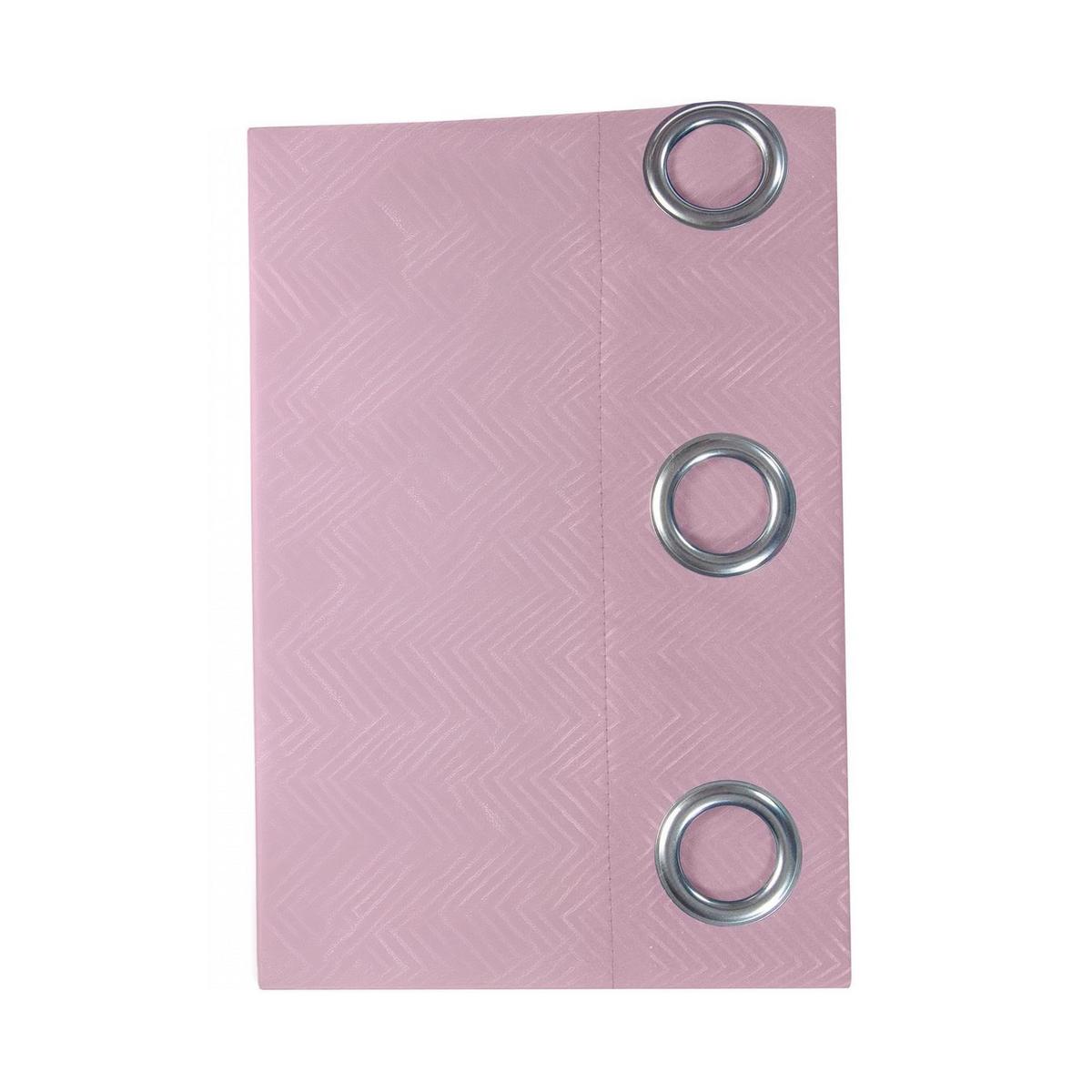 VERDUNKELUNGSVORHÄNGE Fischgrät mit Thermo-Funktion, Ösen 167/182 cm - Rosa, Textil (167/182cm) - Homescapes