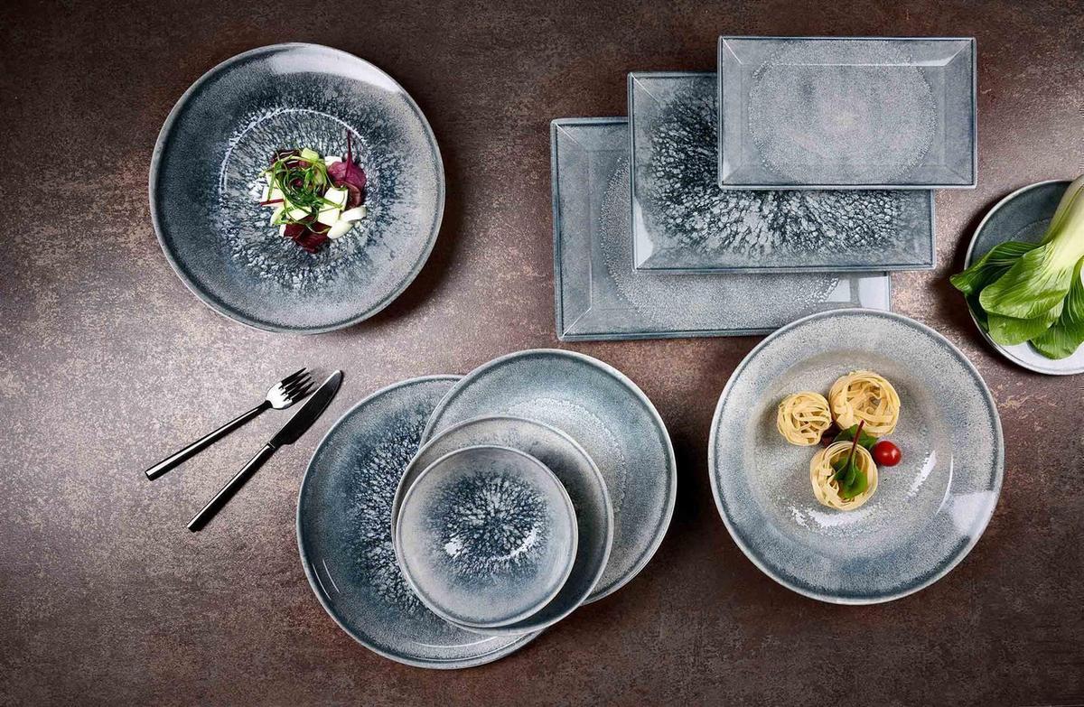 STARTER-SET Grana grau 16-tlg. - Grau, Keramik (2/2/2cm) - Ritzenhoff Breker