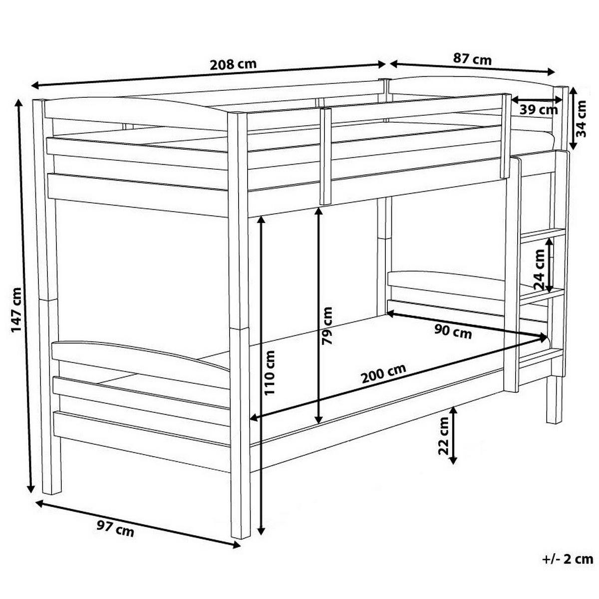 HOCHBETT 90x200 cm Dunkler Holzfarbton Regat - Dunkelbraun, Holz (90/200cm) - Beliani