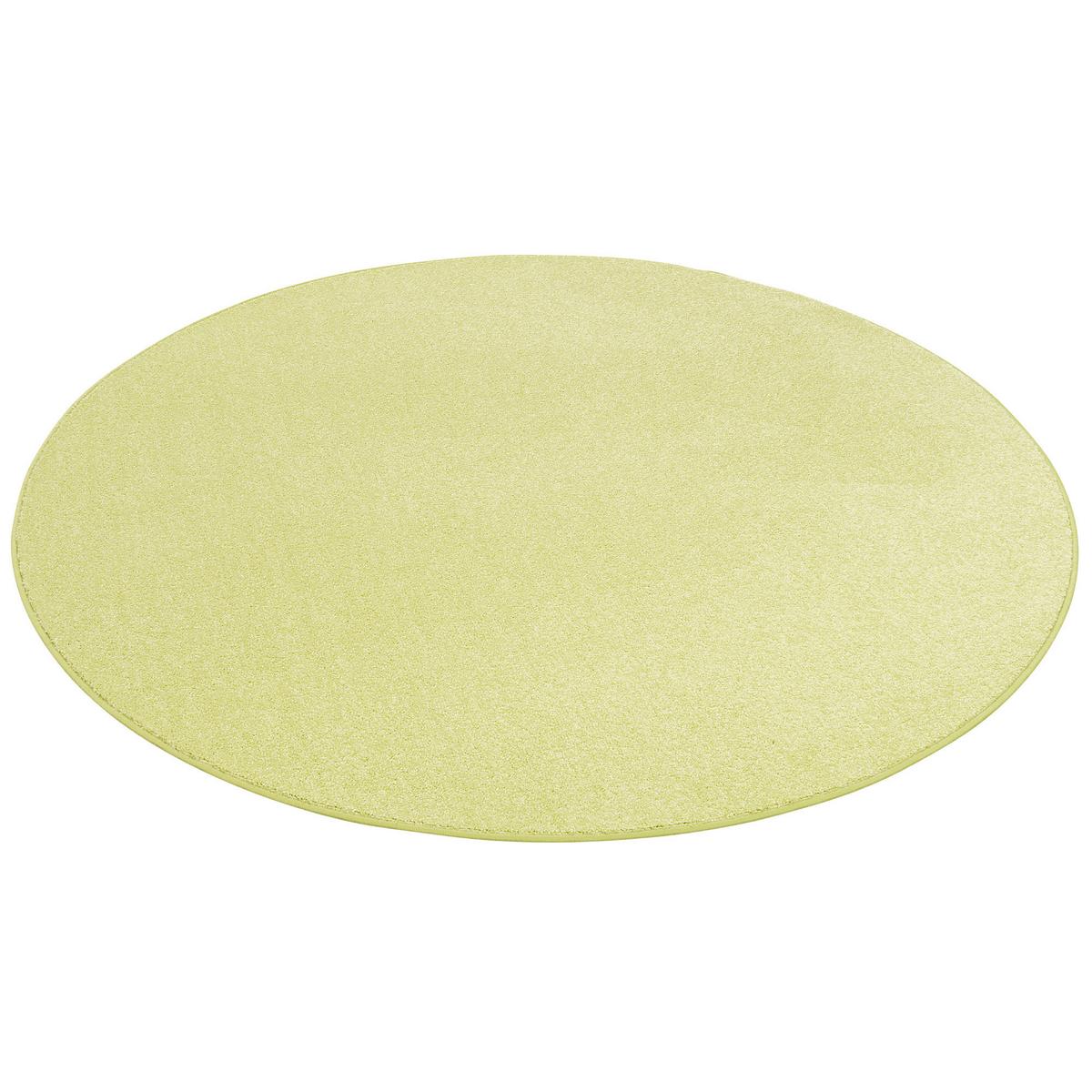 HOCHFLOR VELOURS TEPPICH LUNA RUND - Limette, Textil (200/200cm) - Snapstyle