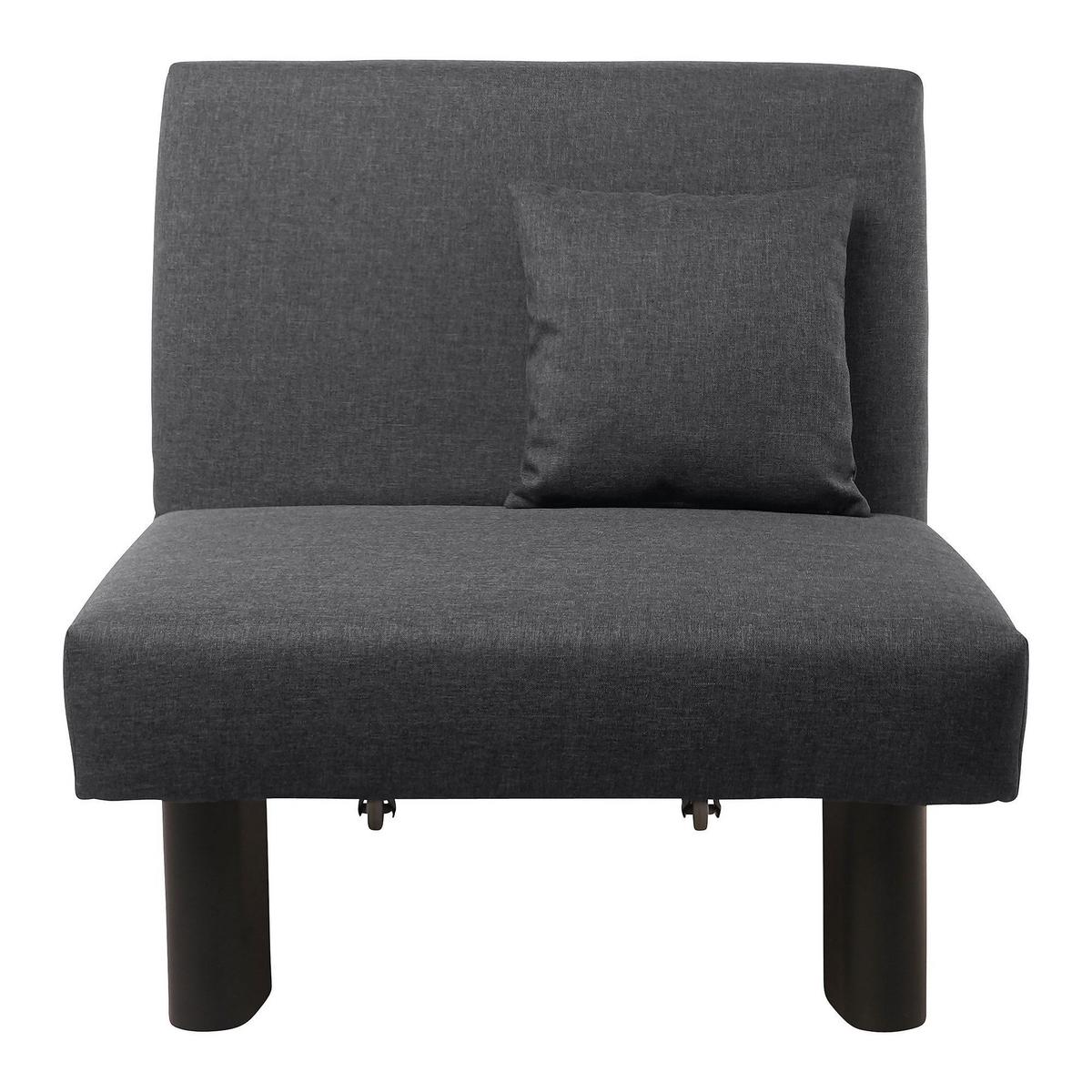 FALTSESSEL Kalomira Bezug Flachgewebe Metall schwarz / graphit - Grau, Kunststoff (100/85/85cm) - 58aufmkessel
