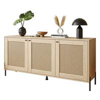 KOMMODE VIENNA 3D mit Wiener Geflechtimitation / Puccini Eiche - Eichefarben, Holzwerkstoff (154/79/40cm) - Lookway