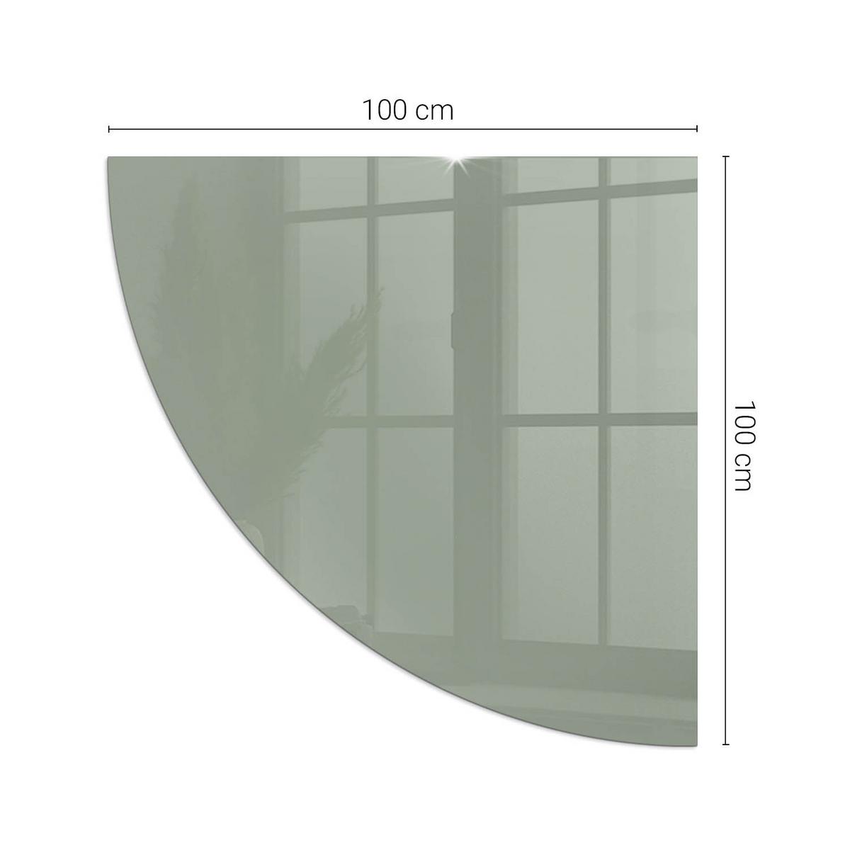 GLASPLATTE für Kamin 100x100 cm - Grün, Glas (100/100/0.4cm) - TULUP