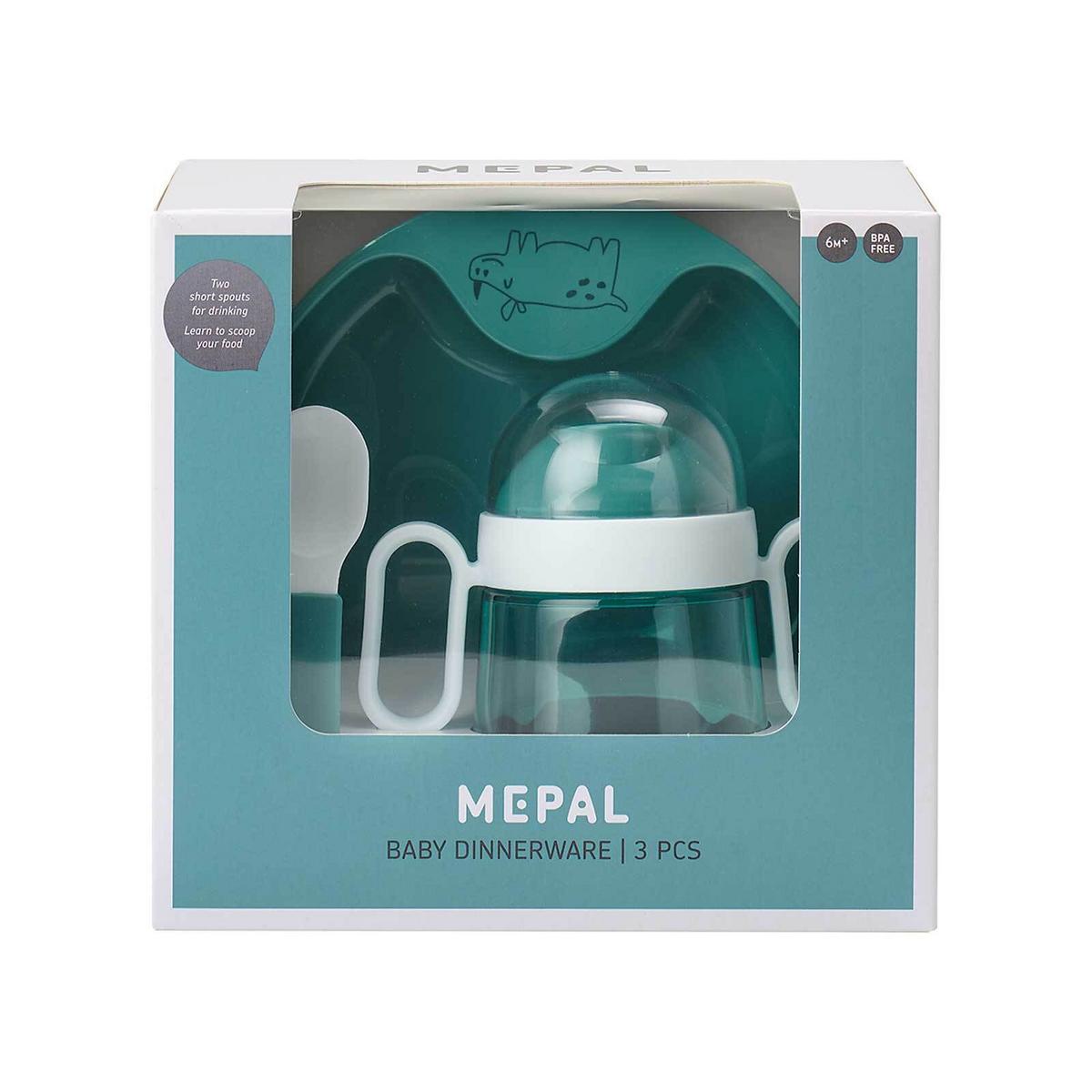 BABYGESCHIRR Mio deep turquoise 3er Set - Türkis, Kunststoff (10.5/18/20cm) - Mepal
