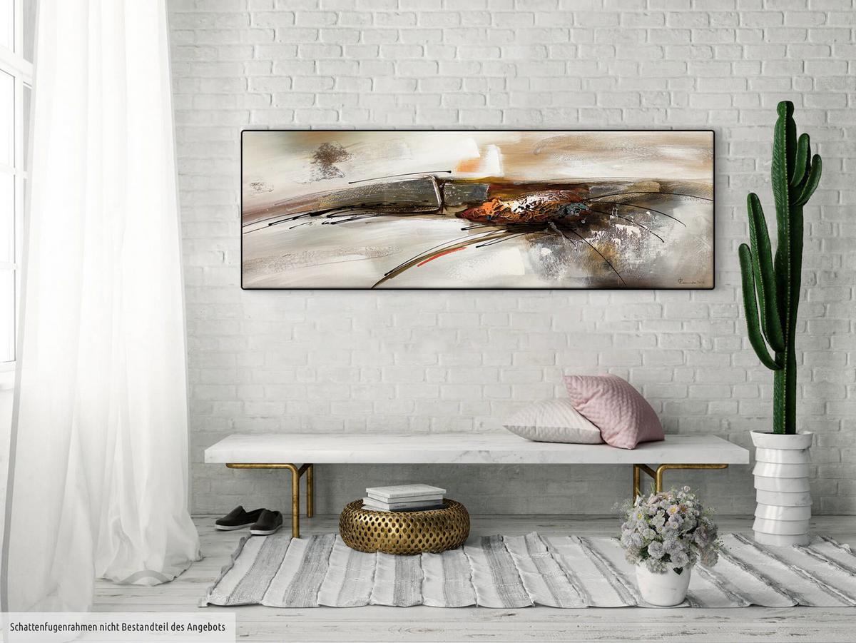 ÖLGEMÄLDE 150/50 cm - Weiß, Holz/Textil (150/50cm) - KUNSTLOFT