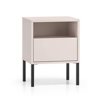 NACHTTISCH Paige Kaschmir und Schwarz - Kaschmir, Holzwerkstoff (40/53/34cm) - Petits-meubles