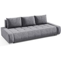 SCHLAFSOFA Draco 3-Sitzer, mit Bettkasten, Grau - Grau, Textil (240/85/110cm) - Beautysofa