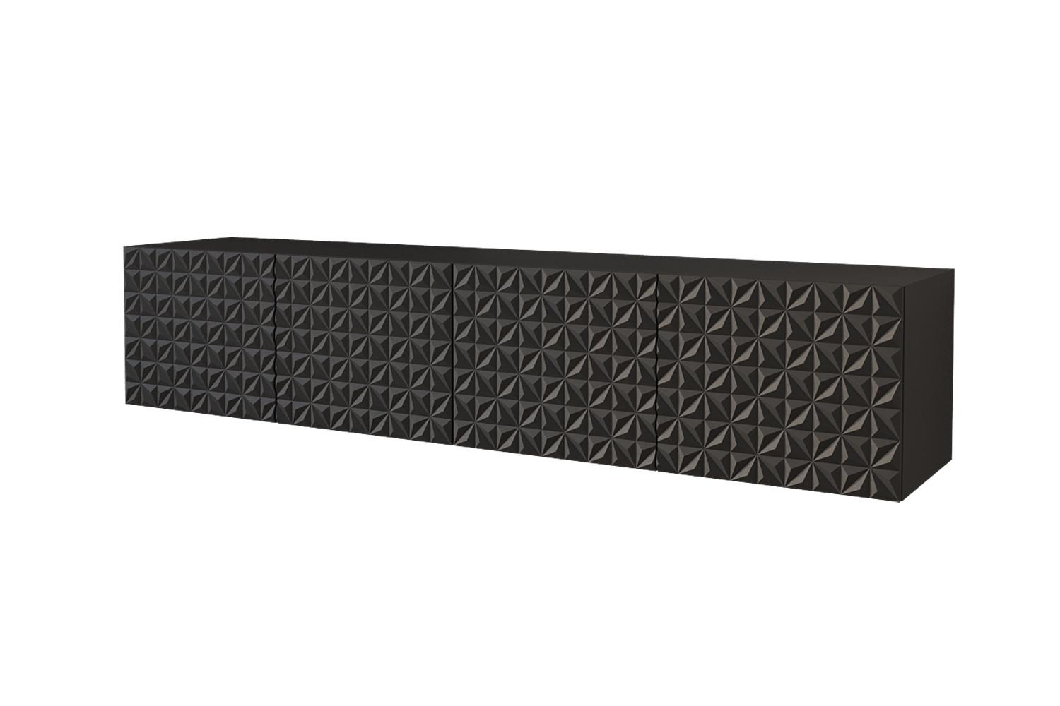 LOWBOARD VIRA-W 2x100x40x40 cm - Schwarz - Schwarz, Holzwerkstoff (200/40/40cm) - ALTDECOR