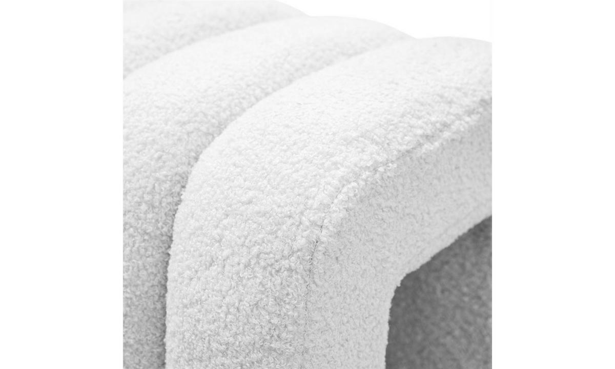 HOCKER RIBA 50/38/43 cm Weiß - Weiß, Textil (50/43/38cm) - Lookway