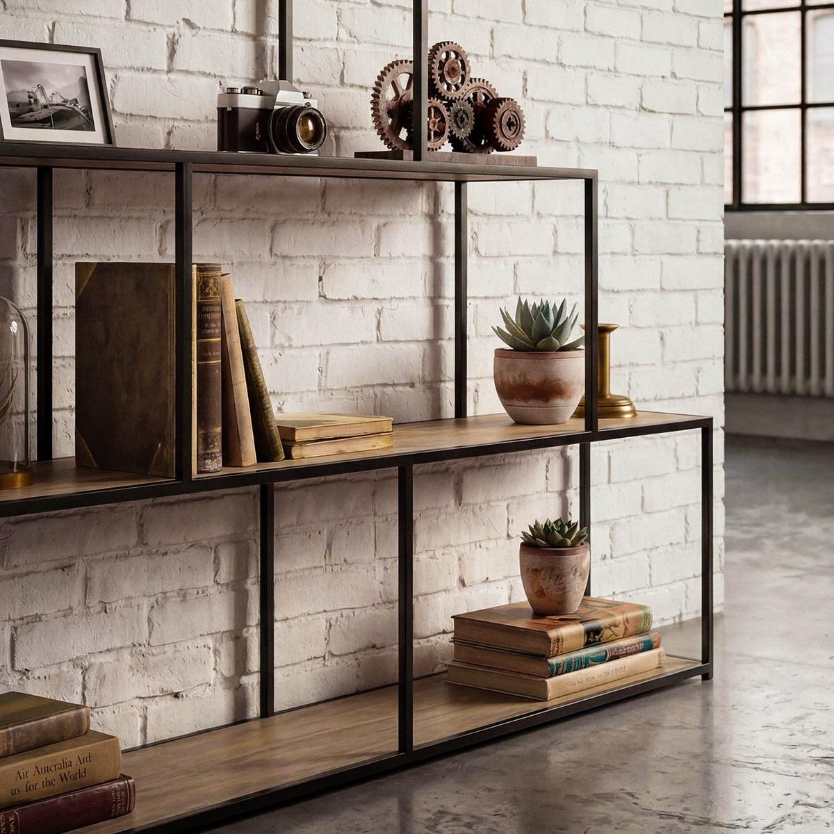 BÜCHERREGAL im Treppen-Design - L160 x H157 cm - Colorado - Schwarz, Holzwerkstoff (30/157/11cm) - Calicosy