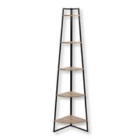 ECKREGAL mit 5 Etagen im Holzdekor H180 cm - Colorado - Schwarz, Holzwerkstoff (36/180/184cm) - Calicosy