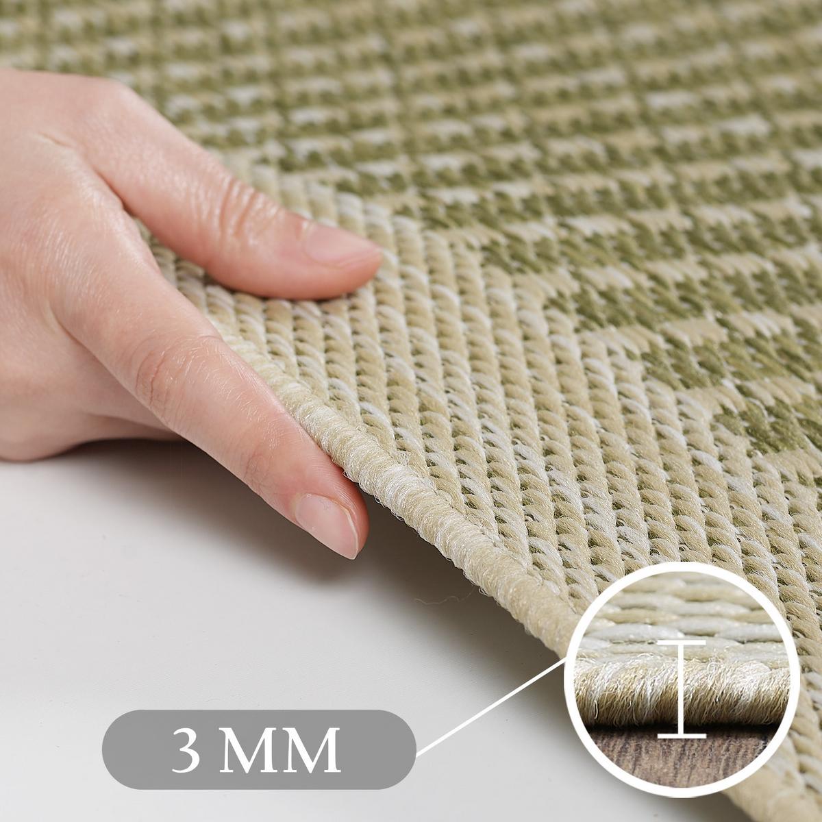 TEPPICH Outdoor DAFNE in Grün, einfarbig, 120 x 170 cm - Grün, Textil (170/120cm) - KADIMA DESIGN