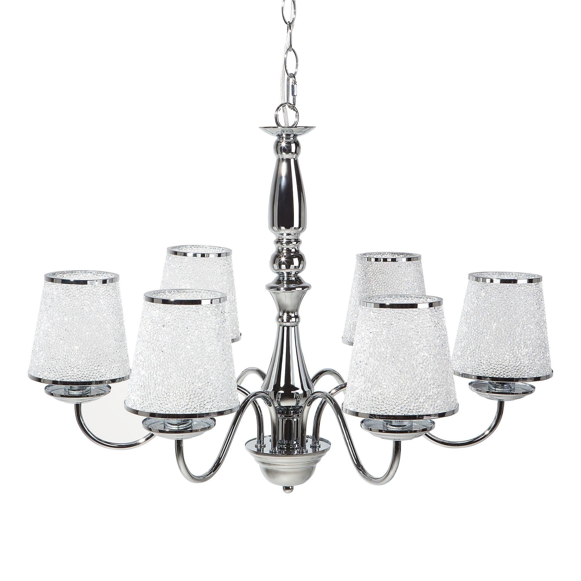 KRONLEUCHTER Bradano 65/65/127 cm - Silberfarben, Metall (65/65/127cm) - Beliani