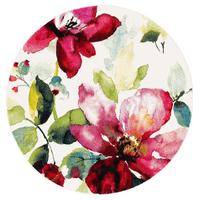 DESIGNER TEPPICH BRILLIANT BLUMEN RUND - Rosa, Textil (200/200cm) - Pergamon