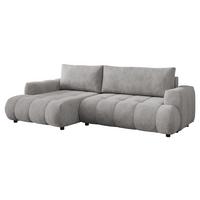 ECKSOFA Haiti, Seite: Links LC+2R - Hellgrau/Schwarz, Holz/Textil (276/156cm) - MIRJAN24