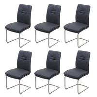 ESSZIMMERSTUHL Anthrazit 6er-Set - Dunkelgrau/Anthrazit, Textil (47/92/57cm) - MCW