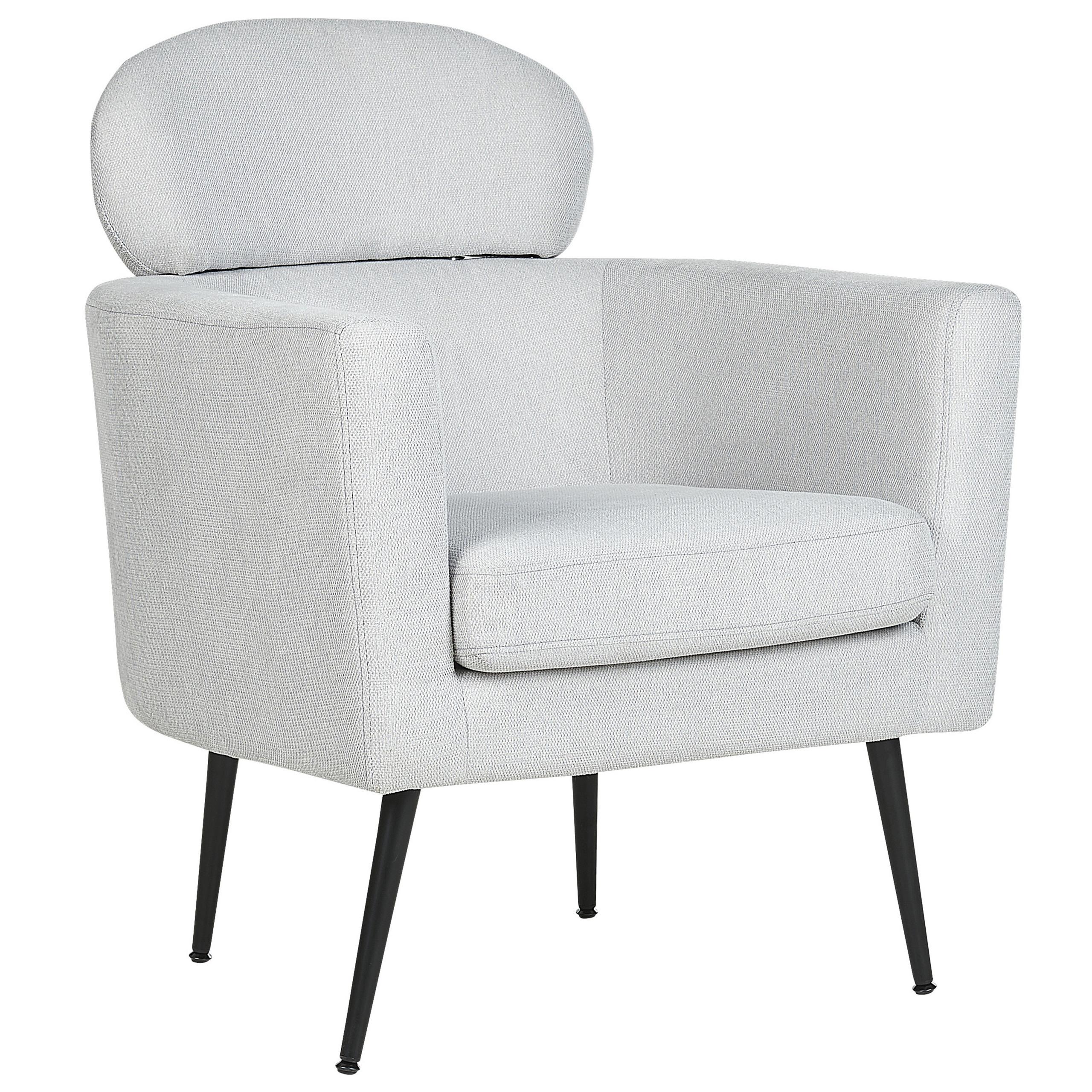 SESSEL Polsterbezug Grau Soby - Grau, Holz/Textil (76/91/70cm) - Beliani