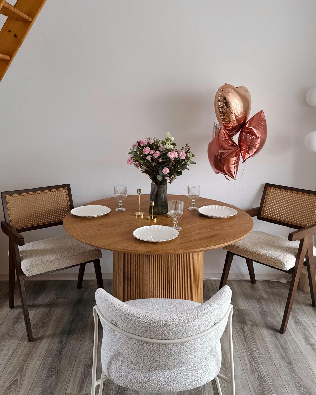 ESSZIMMERSTUHL 2er-Set Beige Ava - Beige/Braun, Holz (55/85/62cm) - Beliani