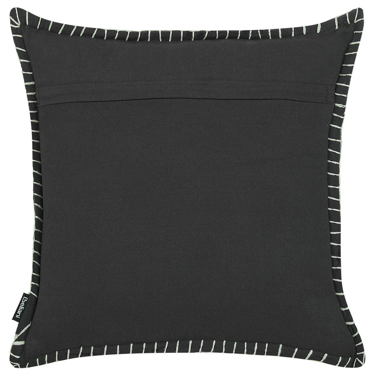 DEKOKISSEN 2er-Set Dunkelgrau 45/45 cm Melur - Dunkelgrau, Naturmaterialien (45/45cm) - Beliani