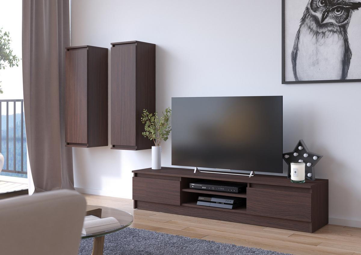 LOWBOARD Dunkelbraun 33/160/40 - Dunkelbraun, Holzwerkstoff (160/33/40cm) - RAUMHIRSCH FURNITURE