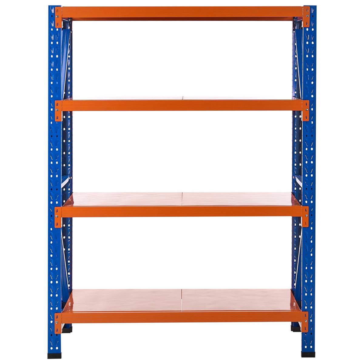 GARAGENREGAL Metall 200/150 cm Orange Fiuggi - Blau/Orange, Metall (150/200/60cm) - Beliani