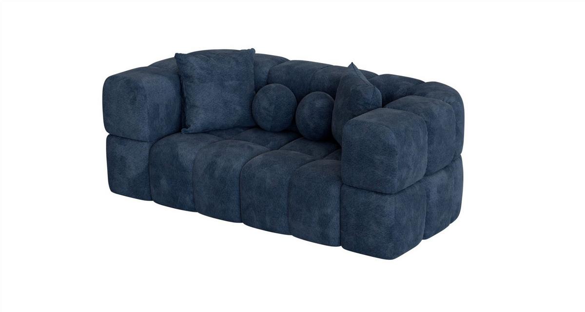 SOFA 2-sitzer Vega - Blau, Holzwerkstoff/Textil (200/77/103cm) - Fun Möbel
