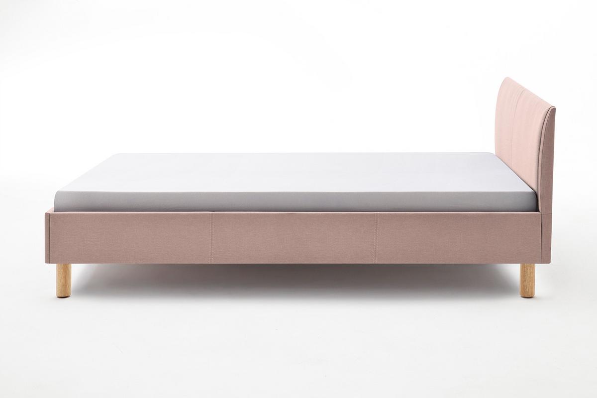 POLSTERBETT LEO Pink Webstoff - Pink/Rosa, Textil (120/200cm) - KAWOLA