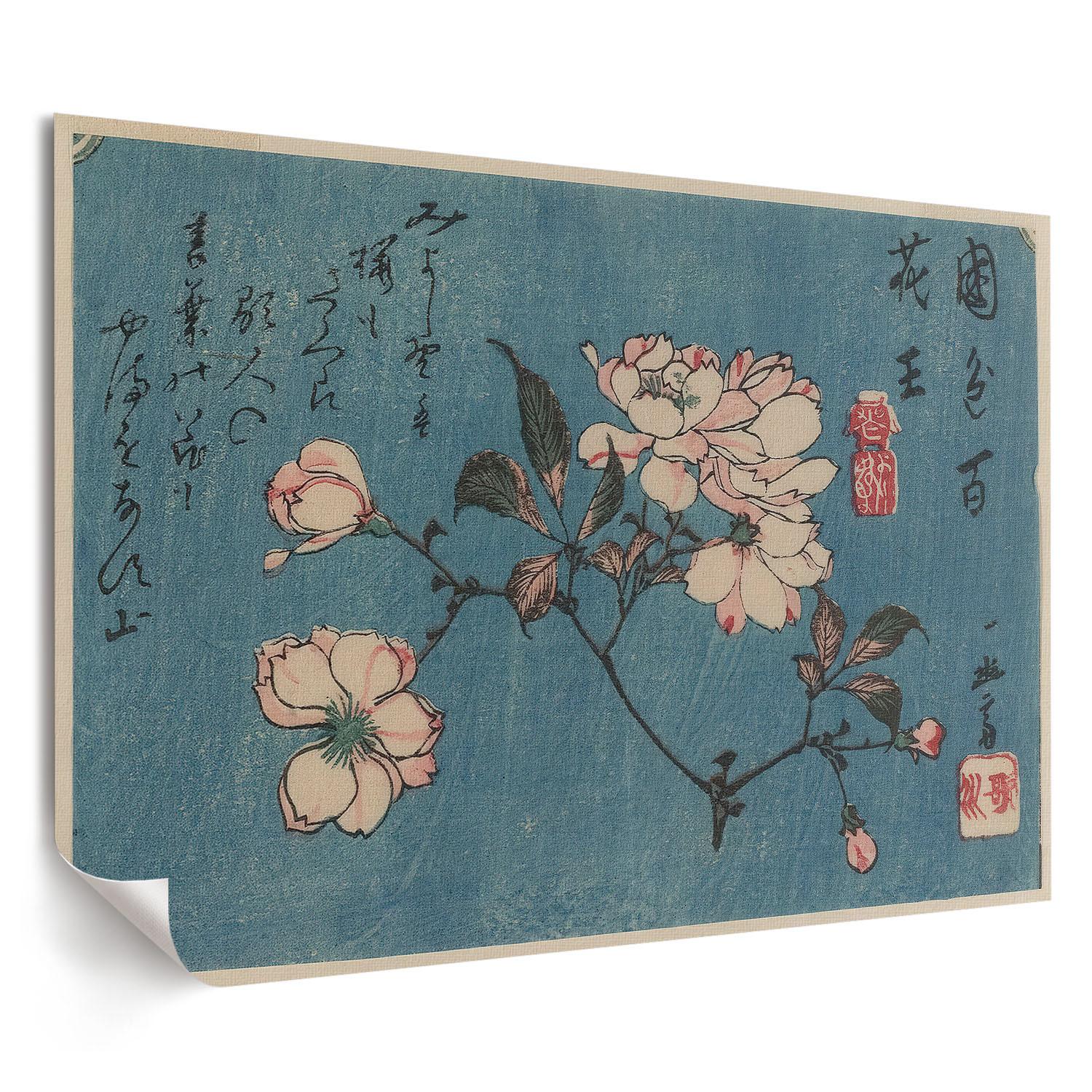 POSTER - 84x59 cm (A1) - Utagawa Hiroshige - Holzschnitt - Blau, Textil (84/59.4/0.1cm) - TULUP
