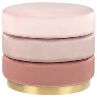 POUF Louin 48/48/41 cm - Pink, Textil (48/41/48cm) - Beliani