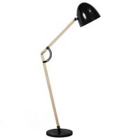 STEHLAMPE Hetton 35/35/175 cm - Schwarz, Holz (35/35/175cm) - Beliani