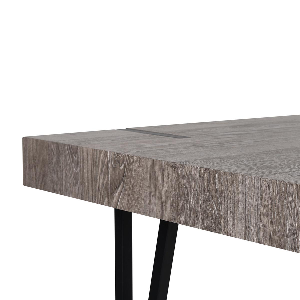ESSTISCH 180/90/75 cm Dunkelbraun, Schwarz Rechteckig Adena - Dunkelbraun, Holzwerkstoff (180/90/75cm) - Beliani