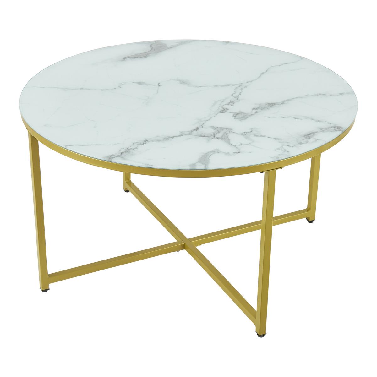 COUCHTISCH Uppvidinge 80/80/45 - Weiß, Holzwerkstoff (80/80/45cm) - [en.casa]