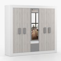 KLEIDERSCHRANK HELIOS 5D 231 cm, 231/210/57, 5-türig, Grau - Grau, Holzwerkstoff (231/210/57cm) - imoebel24