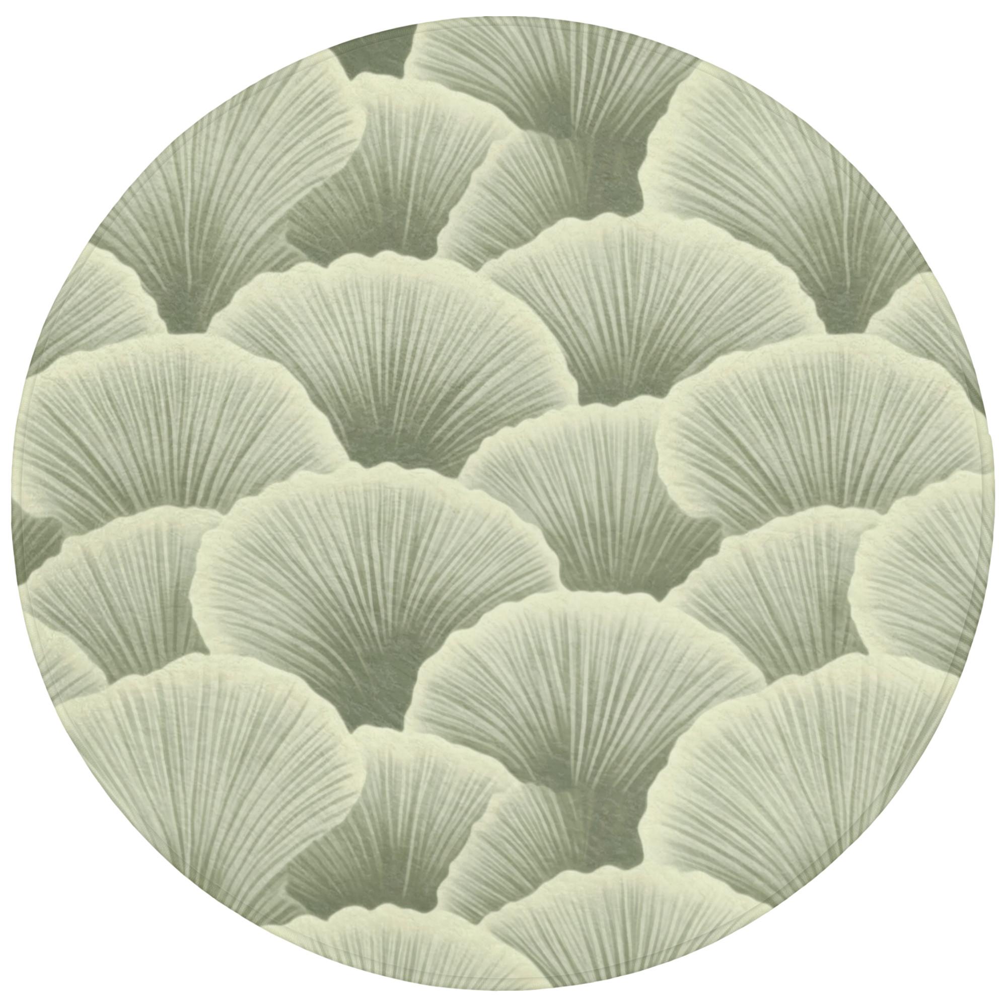 BADEMATTE Fächer - Blatt - Grün Badvorleger 70x70 cm - Pastellgrün, Textil (70/70cm) - OnlyWow