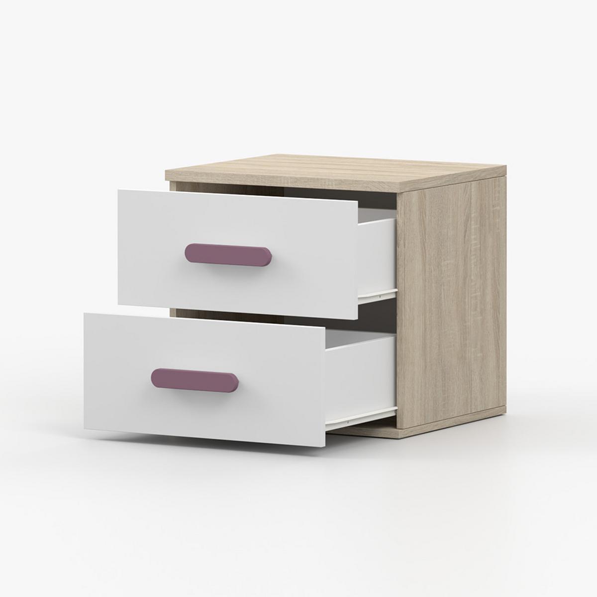 NACHTTISCH JONAS III 22, 55/51/44, 2 Schubladen, Sonoma-Eiche - Sonoma Eiche, Holzwerkstoff (55/44/51cm) - imoebel24