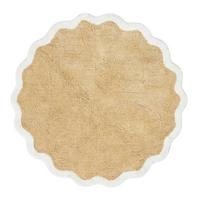 BADTEPPICH Wellenrand, rund 70 cm, 100 % Baumwolle - Beige, Textil (70/70cm) - Homescapes